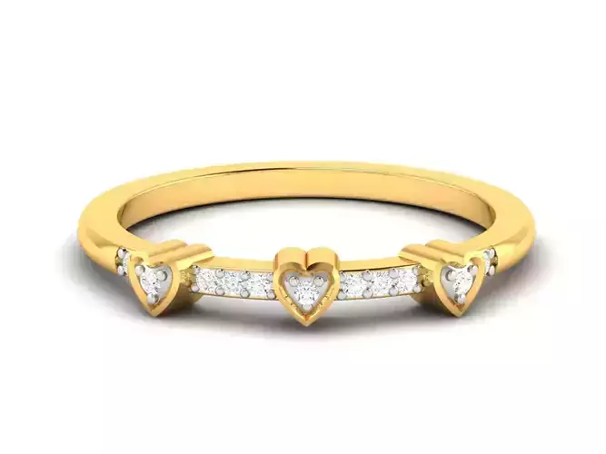 Women Heart Ring 3dm STL OBJ FBX Render Details 3D print model