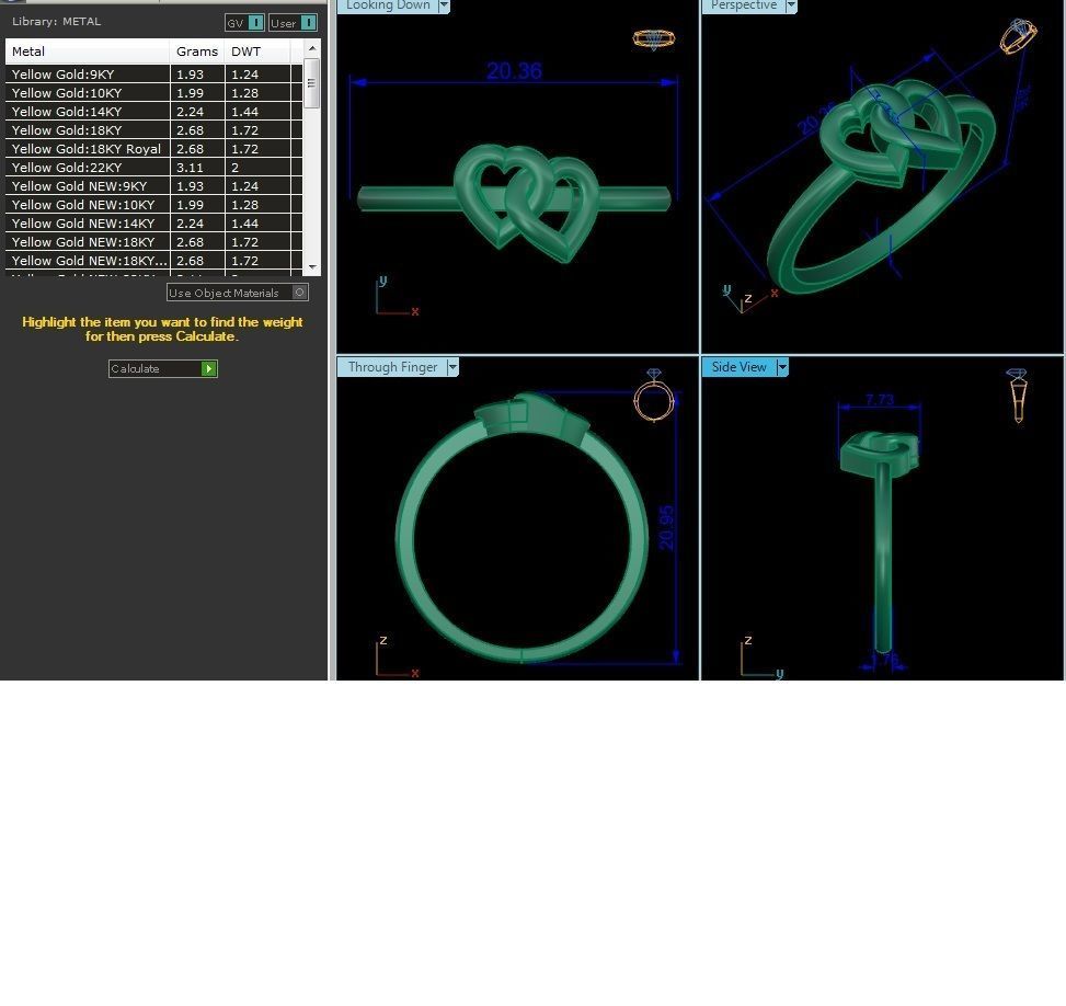 Women Heart Ring 3dm STL OBJ FBX Render Details 3D print model_1