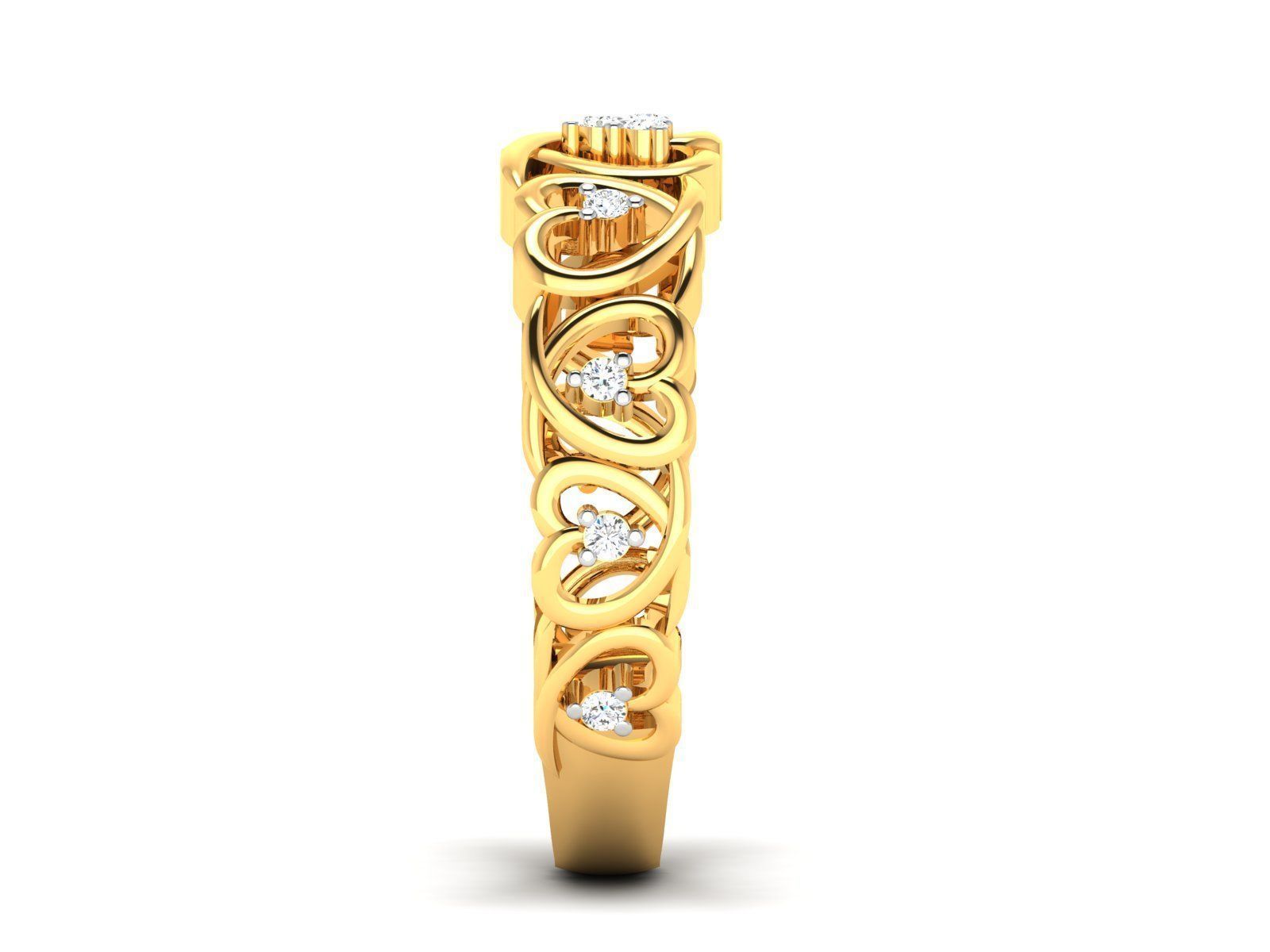 Women Heart Ring 3dm STL OBJ FBX Render Details 3D print model_6