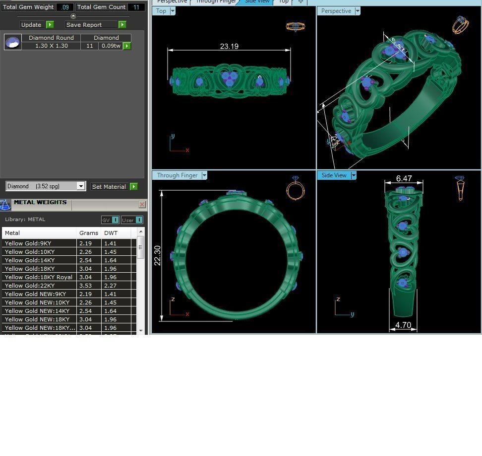 Women Heart Ring 3dm STL OBJ FBX Render Details 3D print model_1