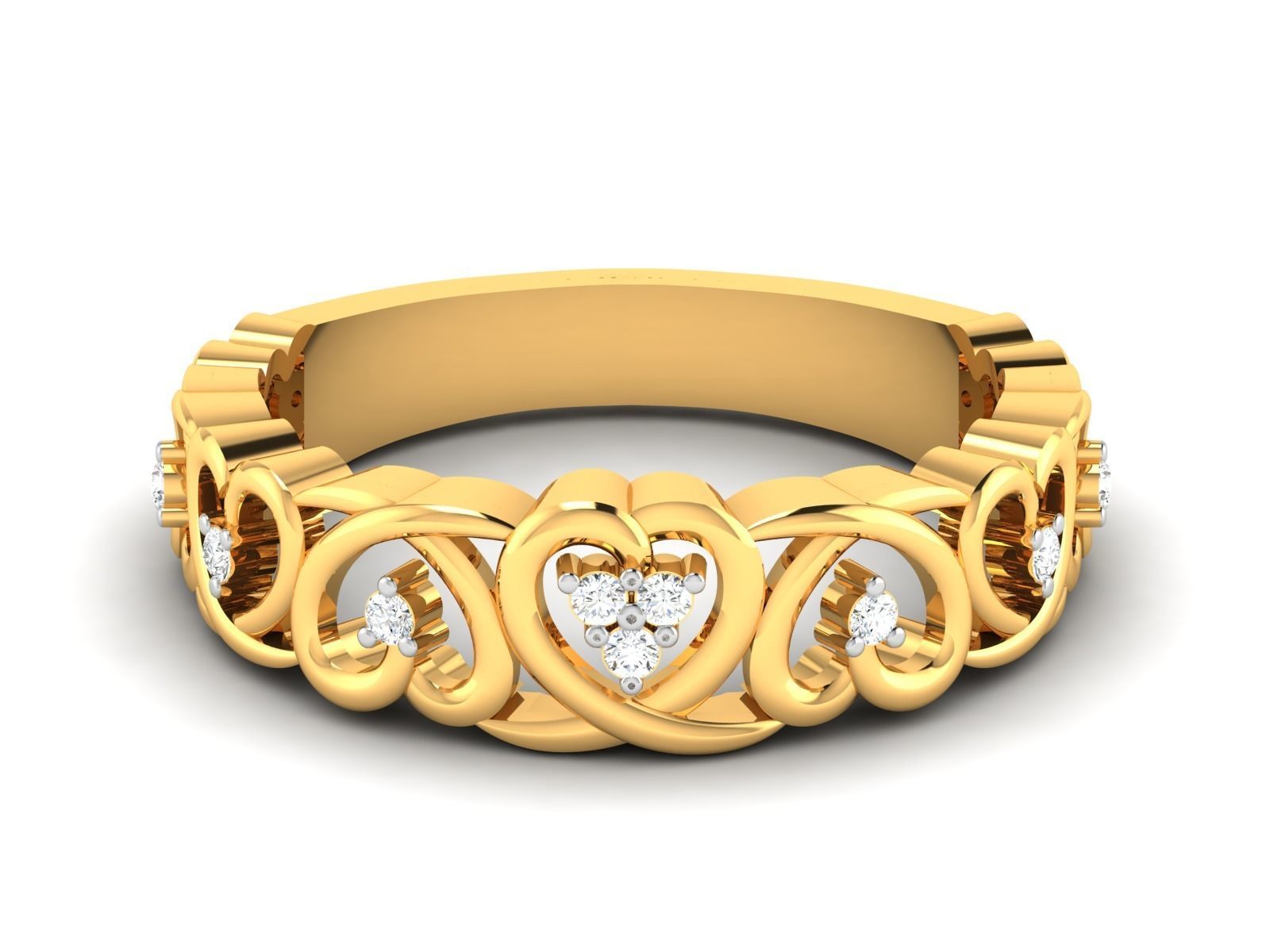 Women Heart Ring 3dm STL OBJ FBX Render Details 3D print model_8