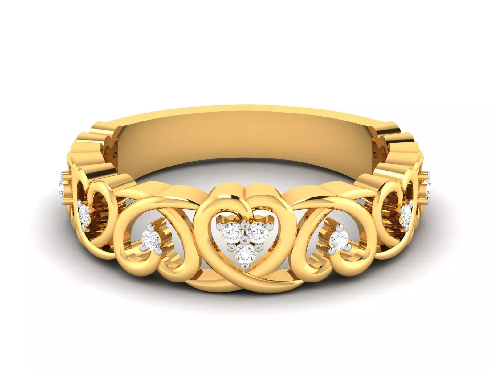 Women Heart Ring 3dm STL OBJ FBX Render Details 3D print model_0