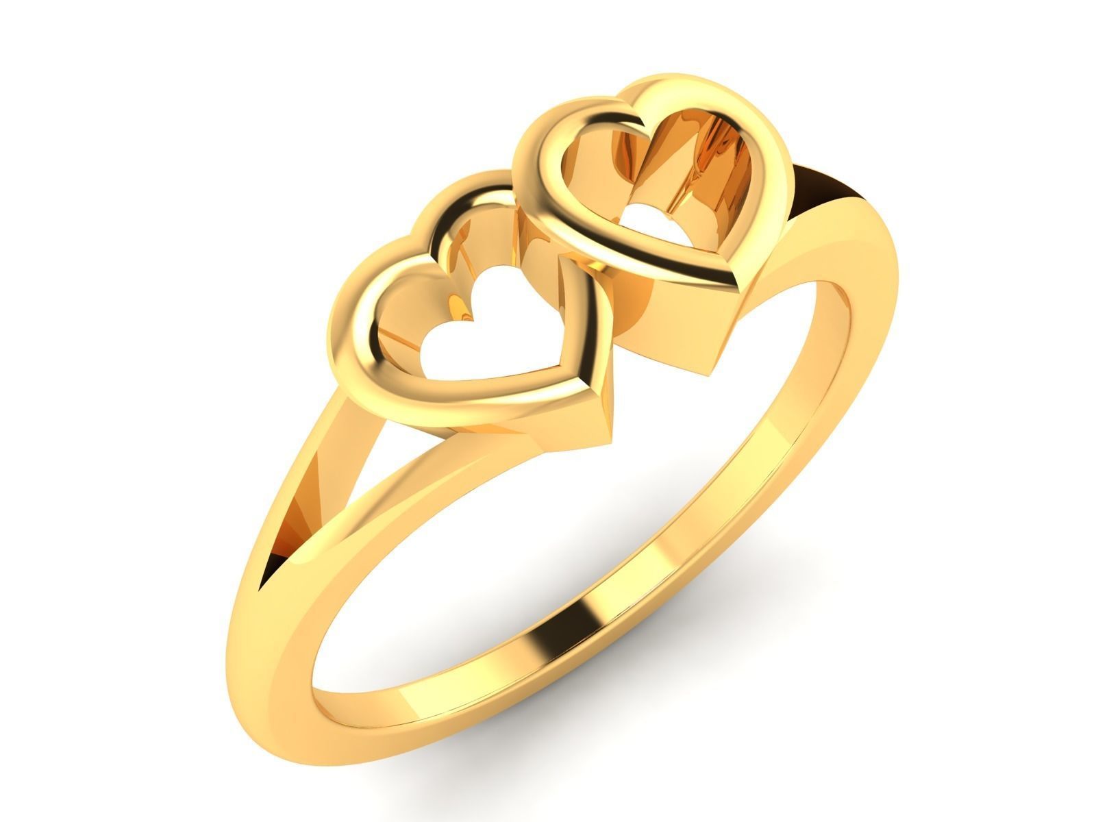 Women Heart Ring 3dm STL OBJ FBX Render Details 3D print model_3