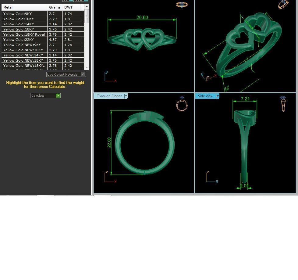 Women Heart Ring 3dm STL OBJ FBX Render Details 3D print model_2