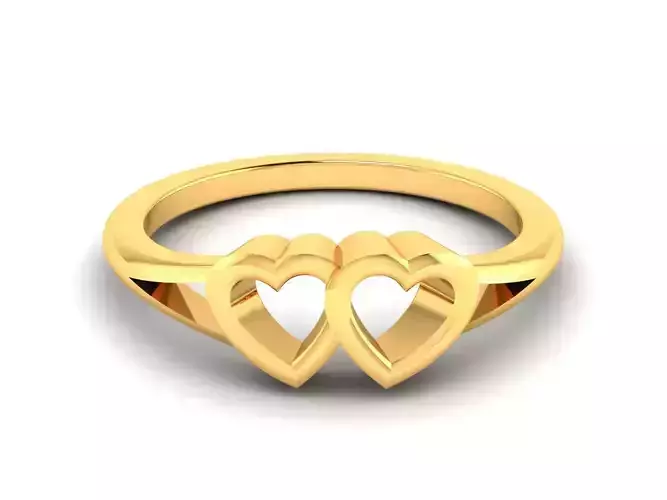Women Heart Ring 3dm STL OBJ FBX Render Details 3D print model