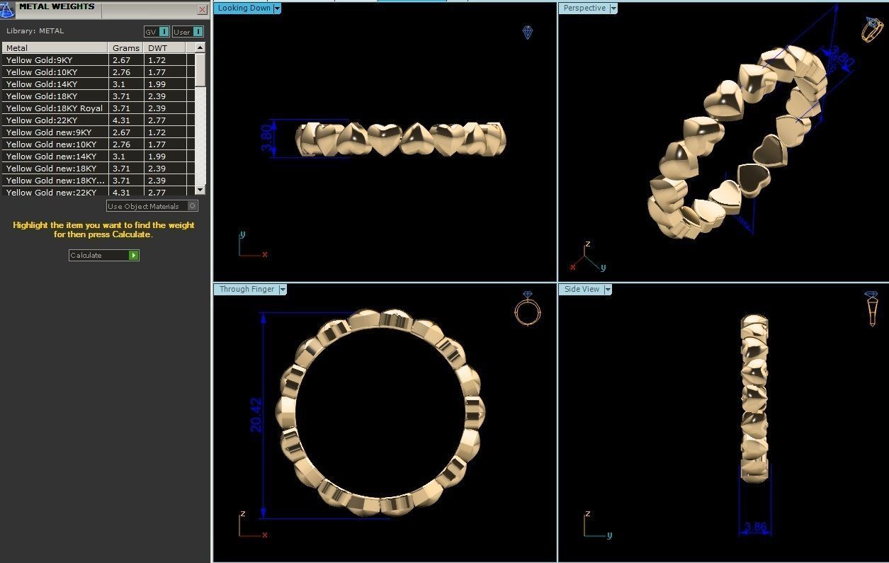 Women Heart Ring 3dm STL OBJ FBX Render Details 3D print model_8