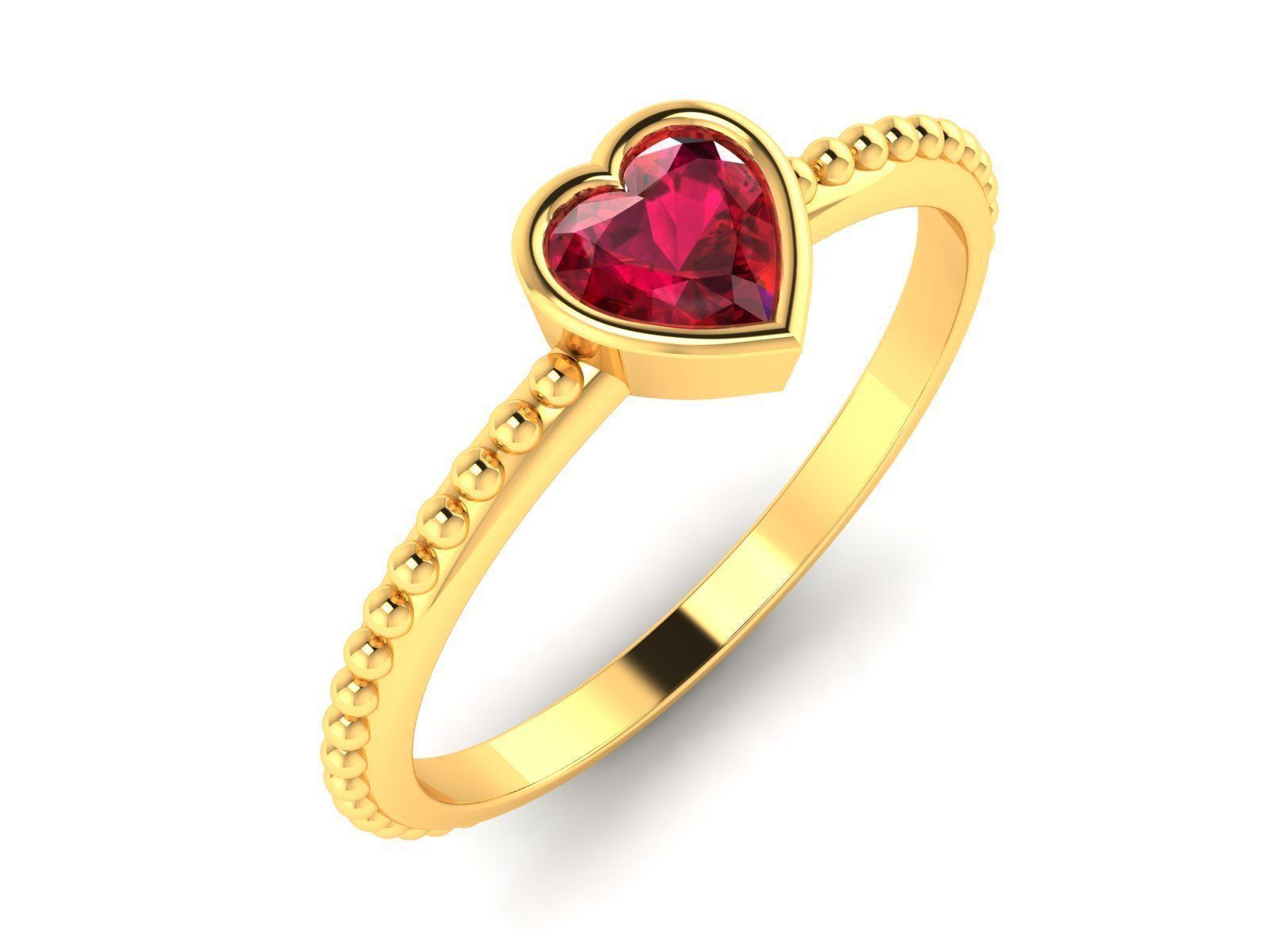 Women Heart Rings 3dm STL OBJ FBX Render Details 3D print model_2