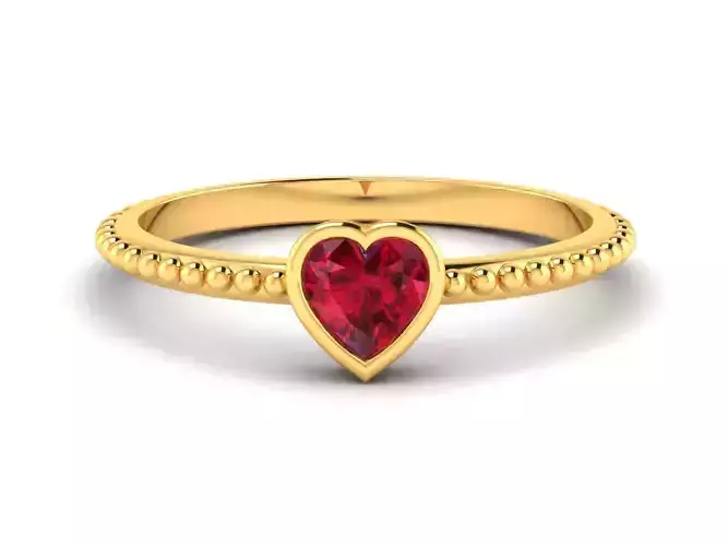 Women Heart Rings 3dm STL OBJ FBX Render Details 3D print model
