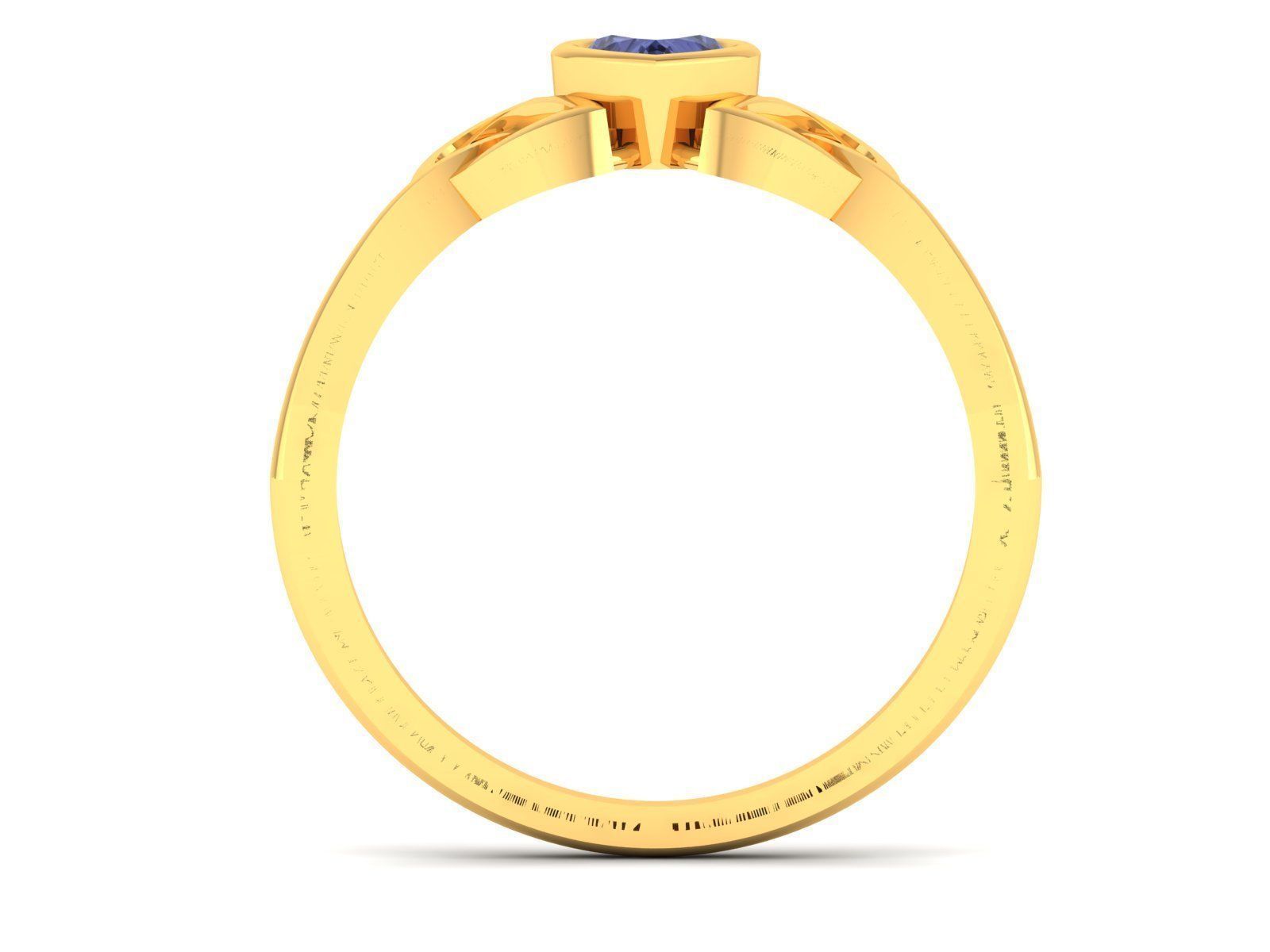 Women Heart Rings 3dm STL OBJ FBX Render Details 3D print model_4