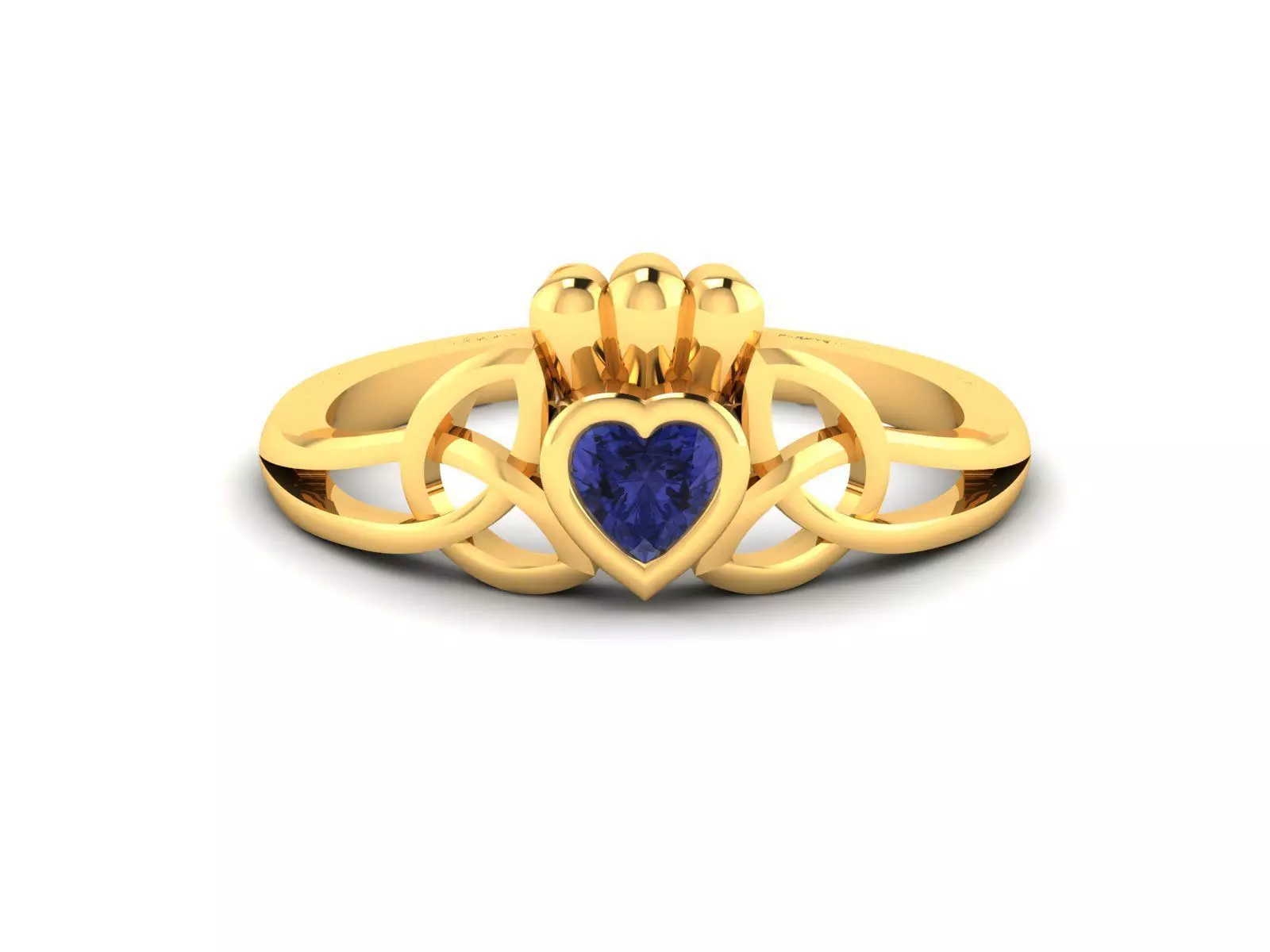 Women Heart Rings 3dm STL OBJ FBX Render Details 3D print model_0