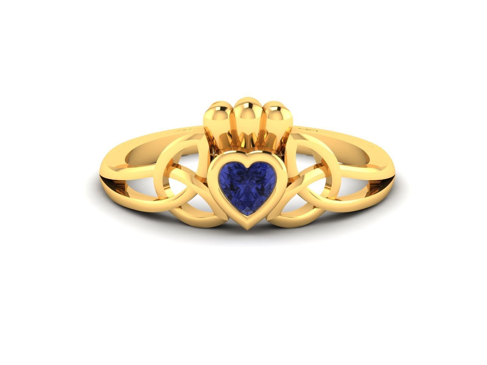 Women Heart Rings 3dm STL OBJ FBX Render Details 3D print model_8