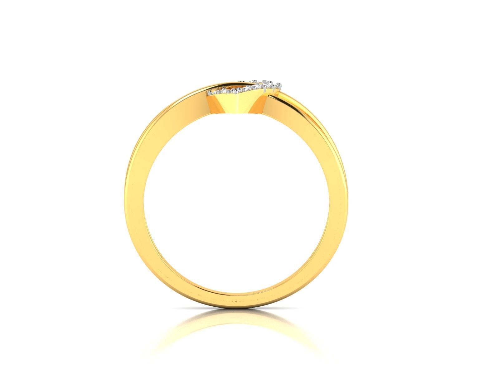 Solitaire Women Heart Engagement Ring 3dm STl OBJ FBX Render 3D print model_4