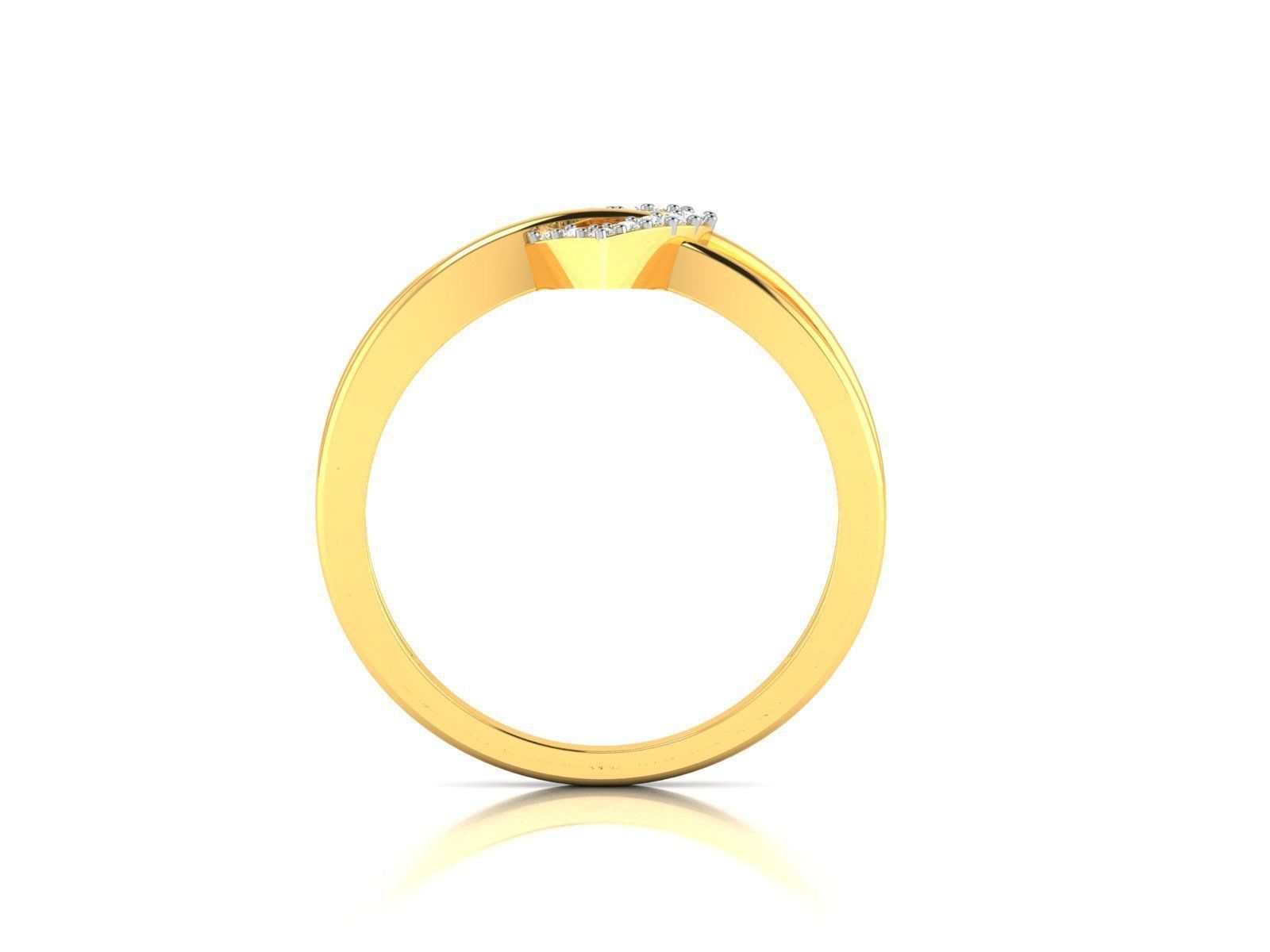 Solitaire Women Heart Engagement Ring 3dm STl OBJ FBX Render 3D print model_3