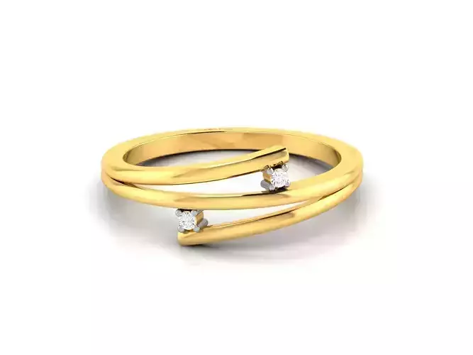 Solitaire Women Engagement Ring 3dm STl OBJ FBX Render