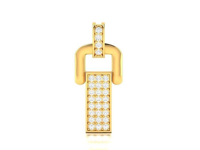 Solitaire Women Pendant 3dm STl OBJ FBX Render Details 3D print model
