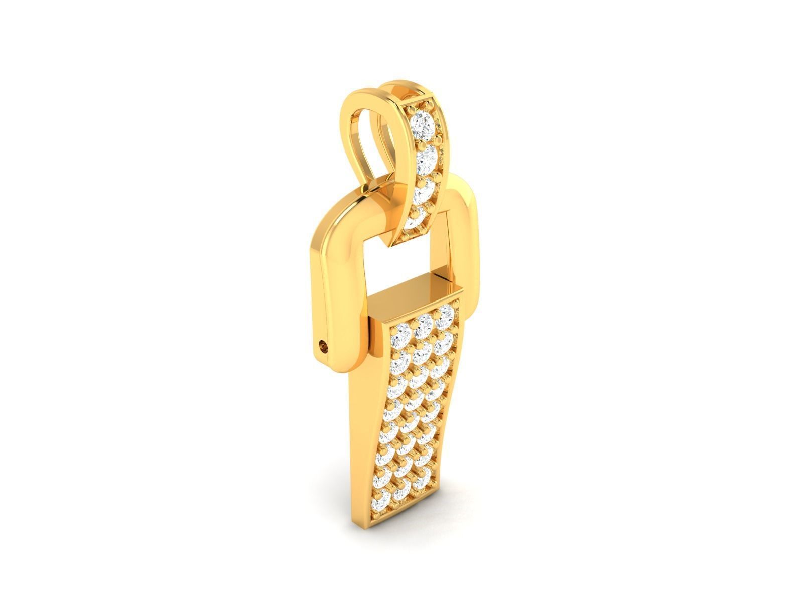 Solitaire Women Pendant 3dm STl OBJ FBX Render Details 3D print model_3