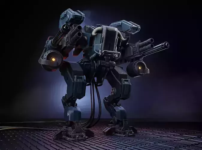 Low Poly game redy asset  MECH-K3