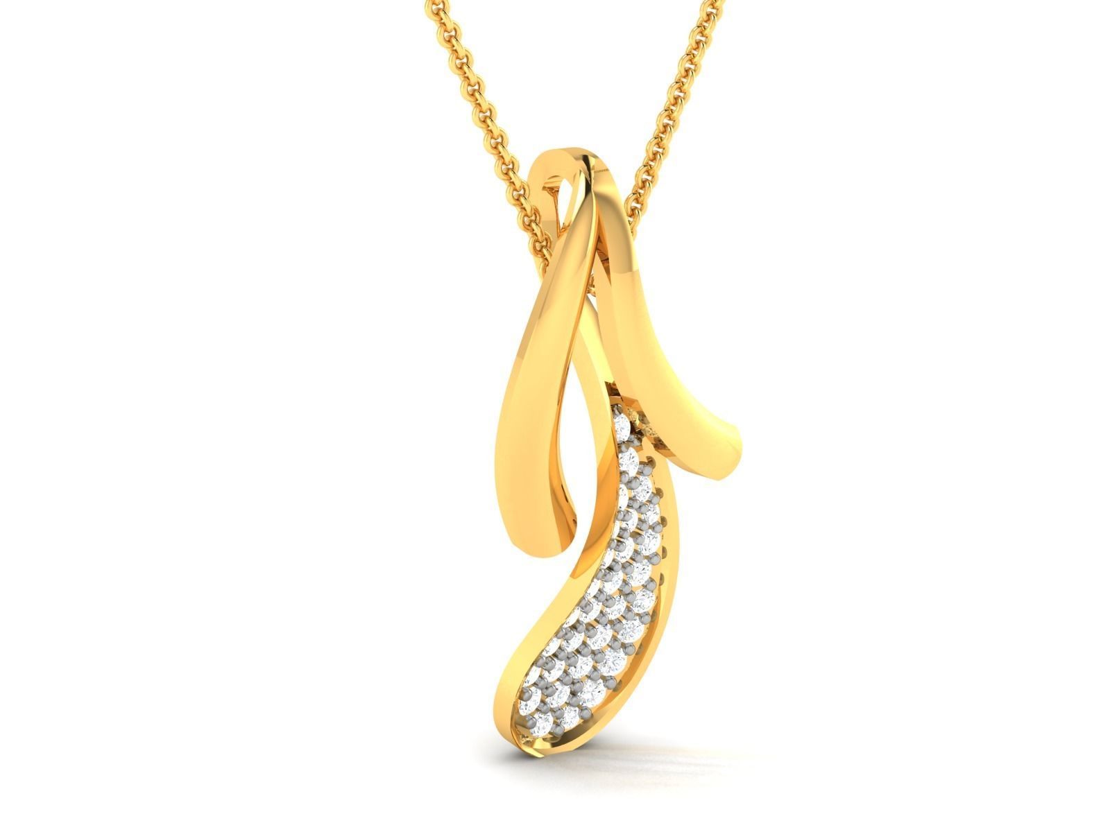 Solitaire Women Pendant 3dm STl OBJ FBX Render Details 3D print model_3
