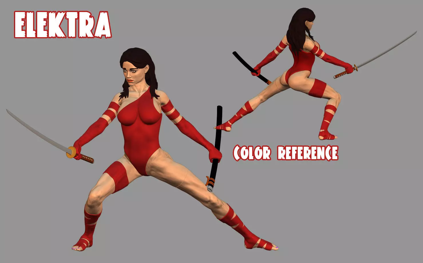 Elektra Comics Edition and NSWF 3D print model_0