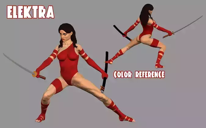 Elektra Comics Edition and NSWF 3D print model
