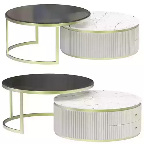 bell nesting coffe table 3D model