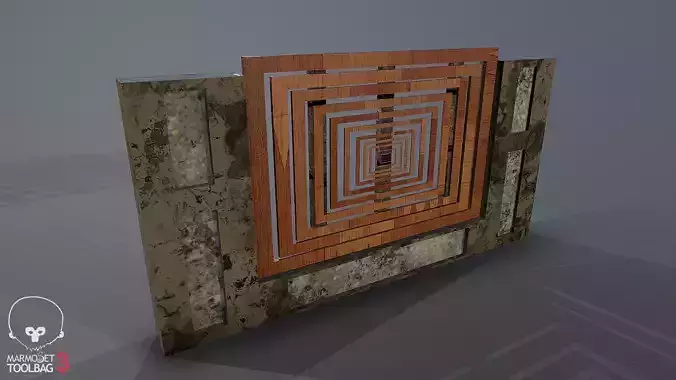 Wooden fence with monolithic columns