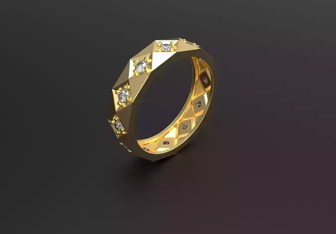 Engagement diamond ring 3d print model
