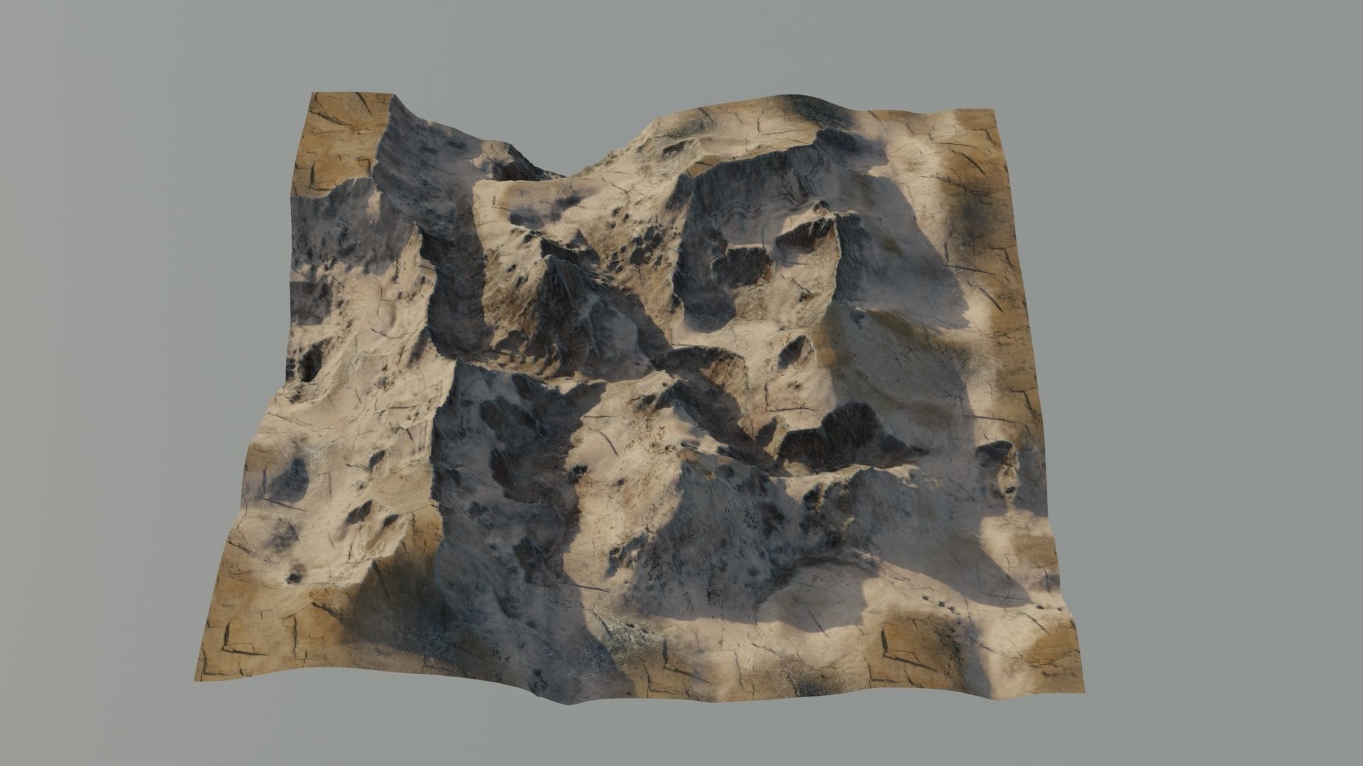 Landscape 3D model mountain Low-poly 3D model_22