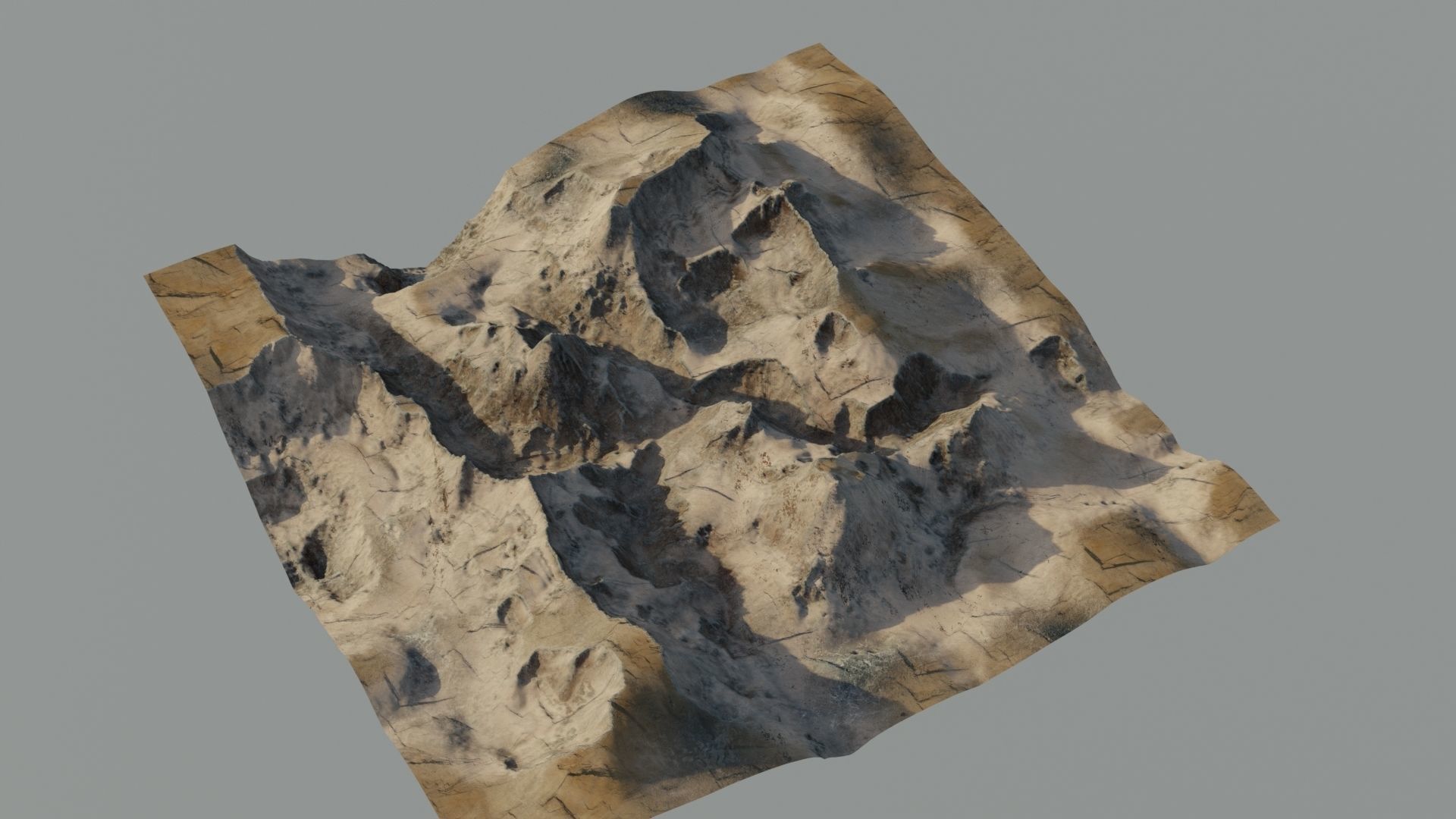 Landscape 3D model mountain Low-poly 3D model_23