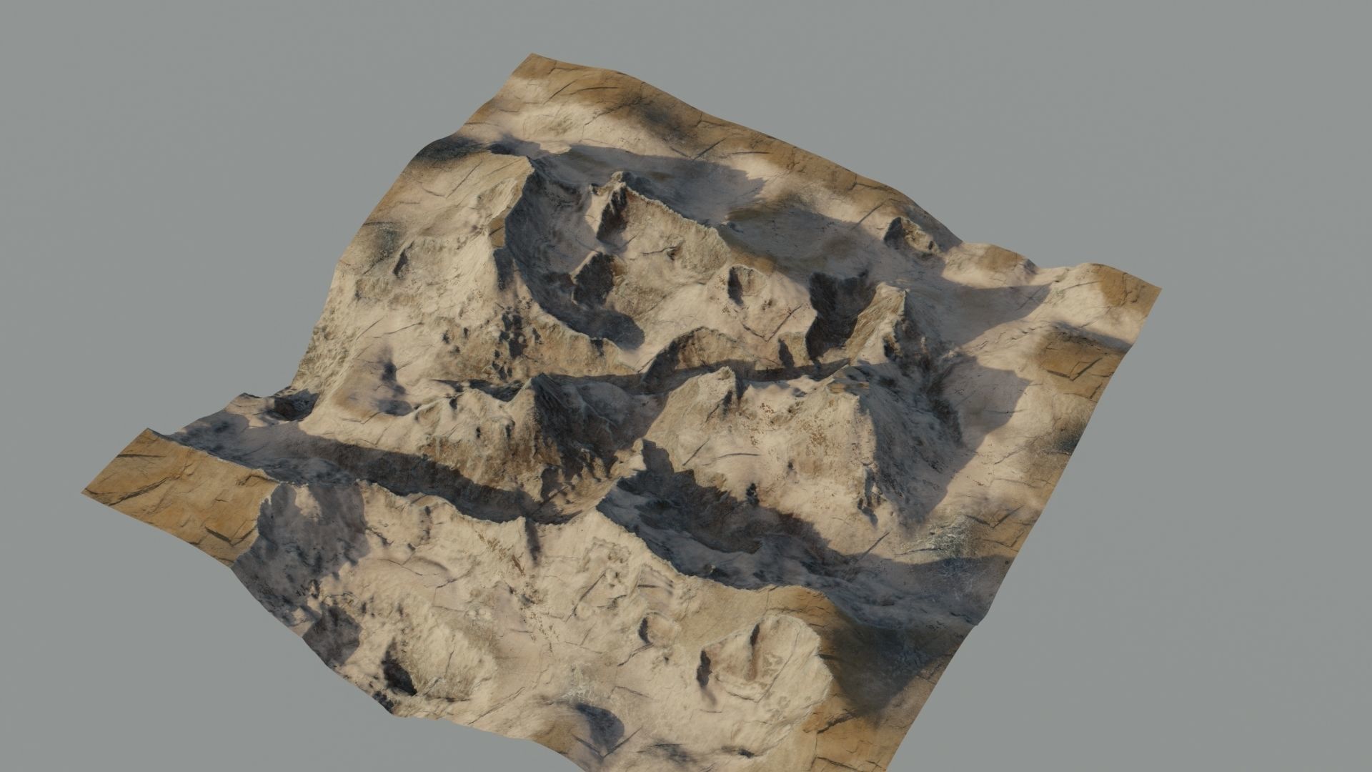 Landscape 3D model mountain Low-poly 3D model_13