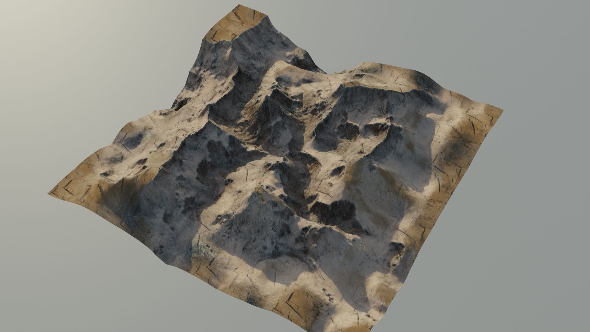 Landscape 3D model mountain Low-poly 3D model_21