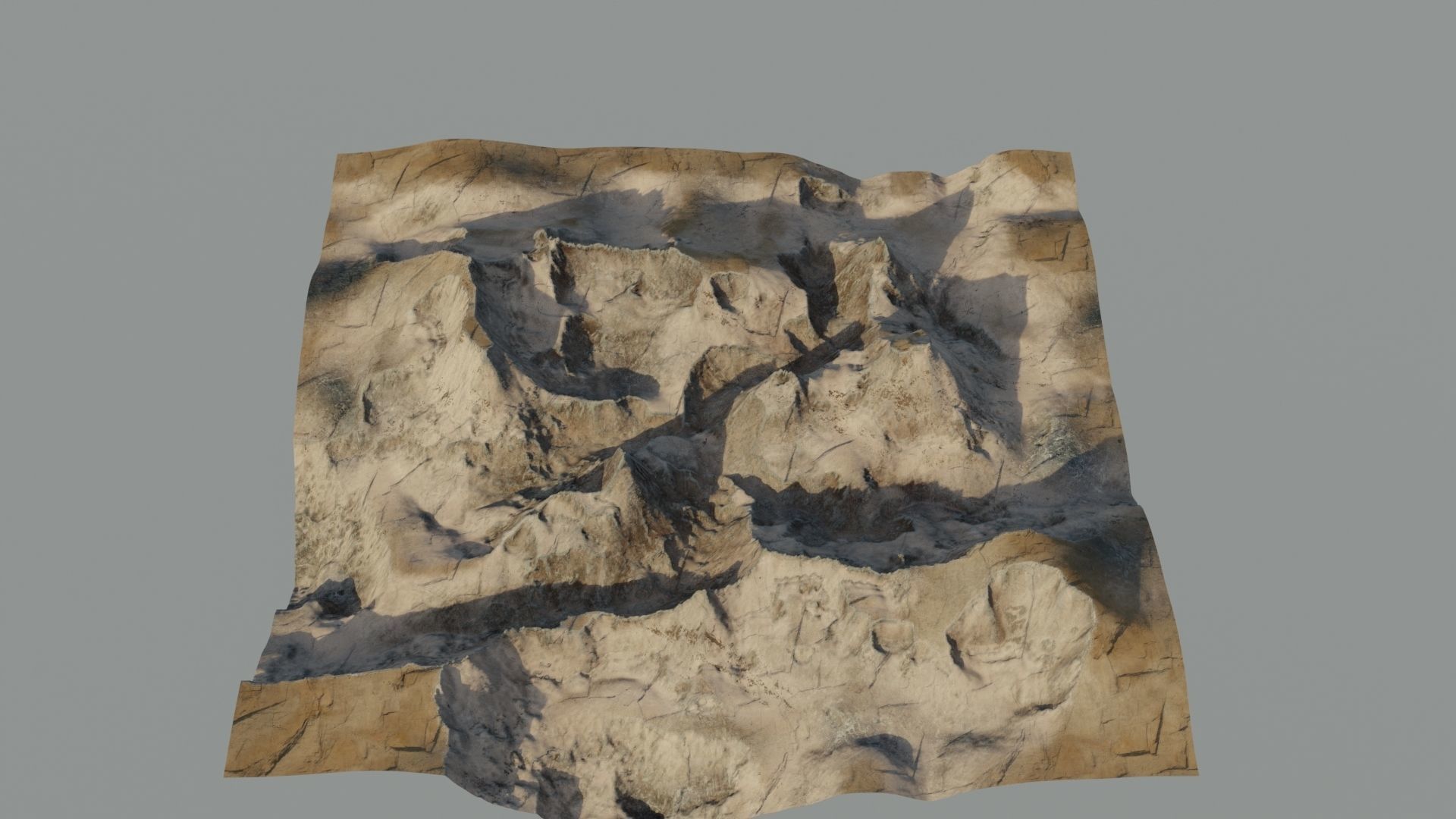 Landscape 3D model mountain Low-poly 3D model_14