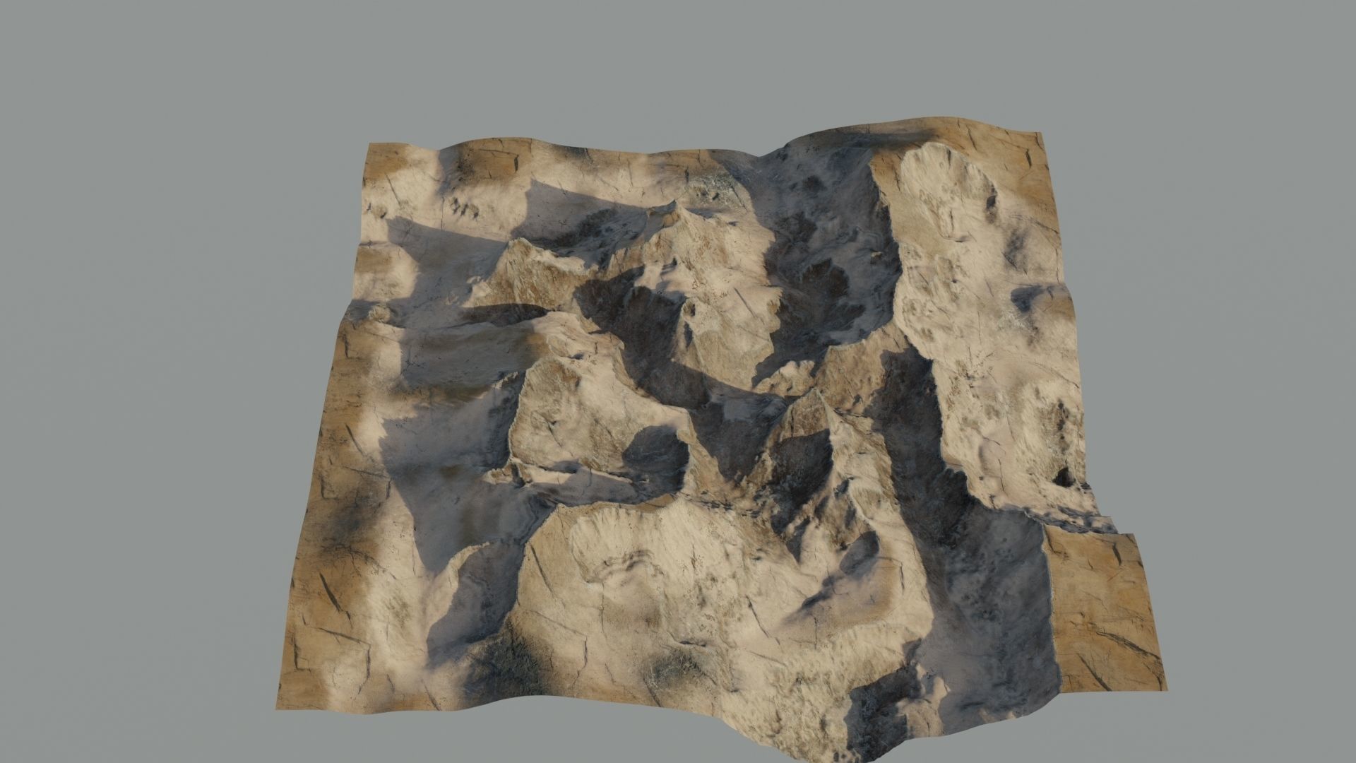 Landscape 3D model mountain Low-poly 3D model_11