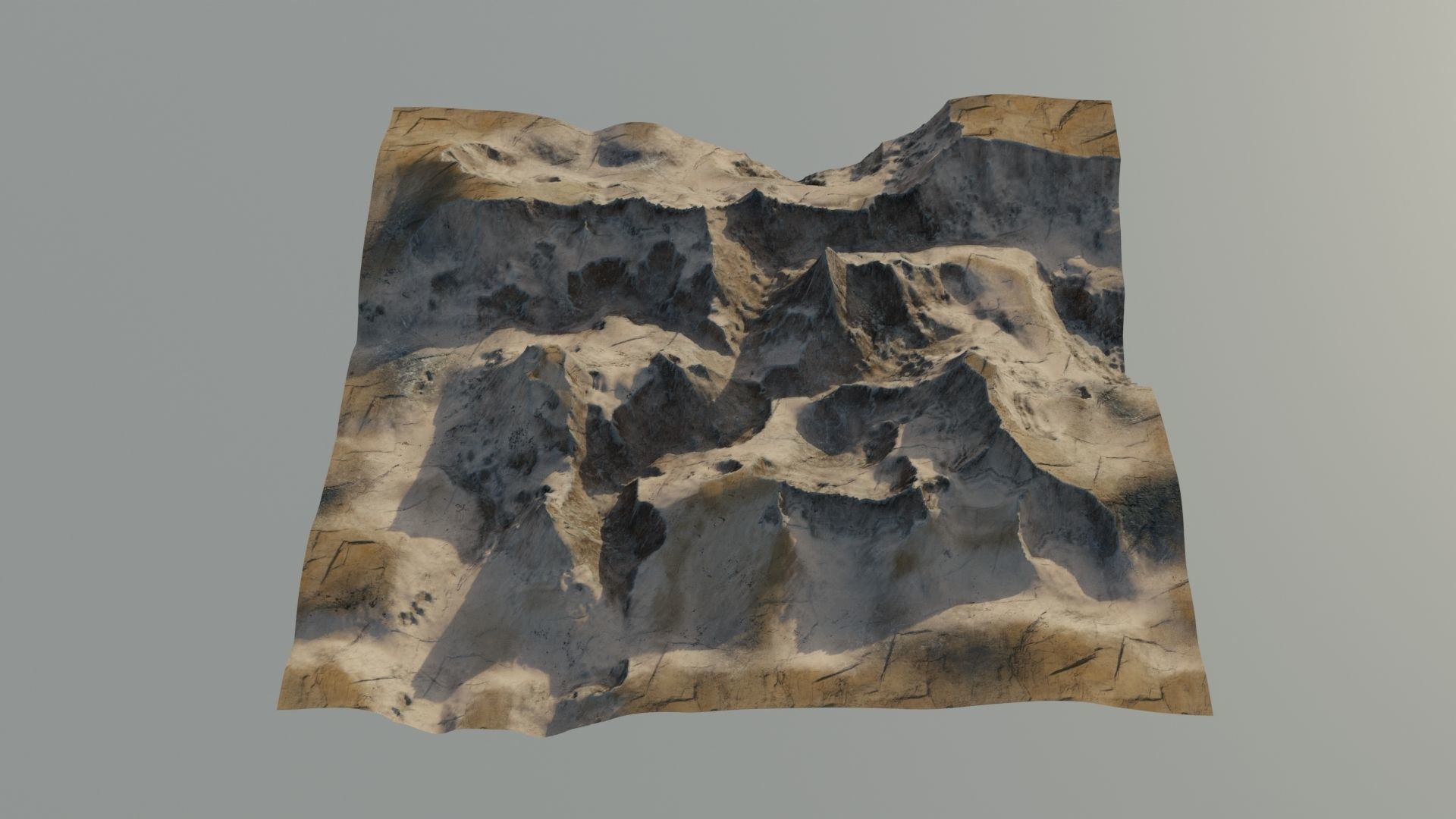 Landscape 3D model mountain Low-poly 3D model_19