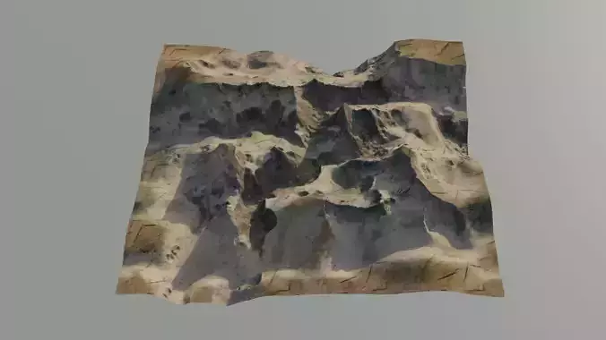 Landscape 3D model mountain Low-poly 3D model