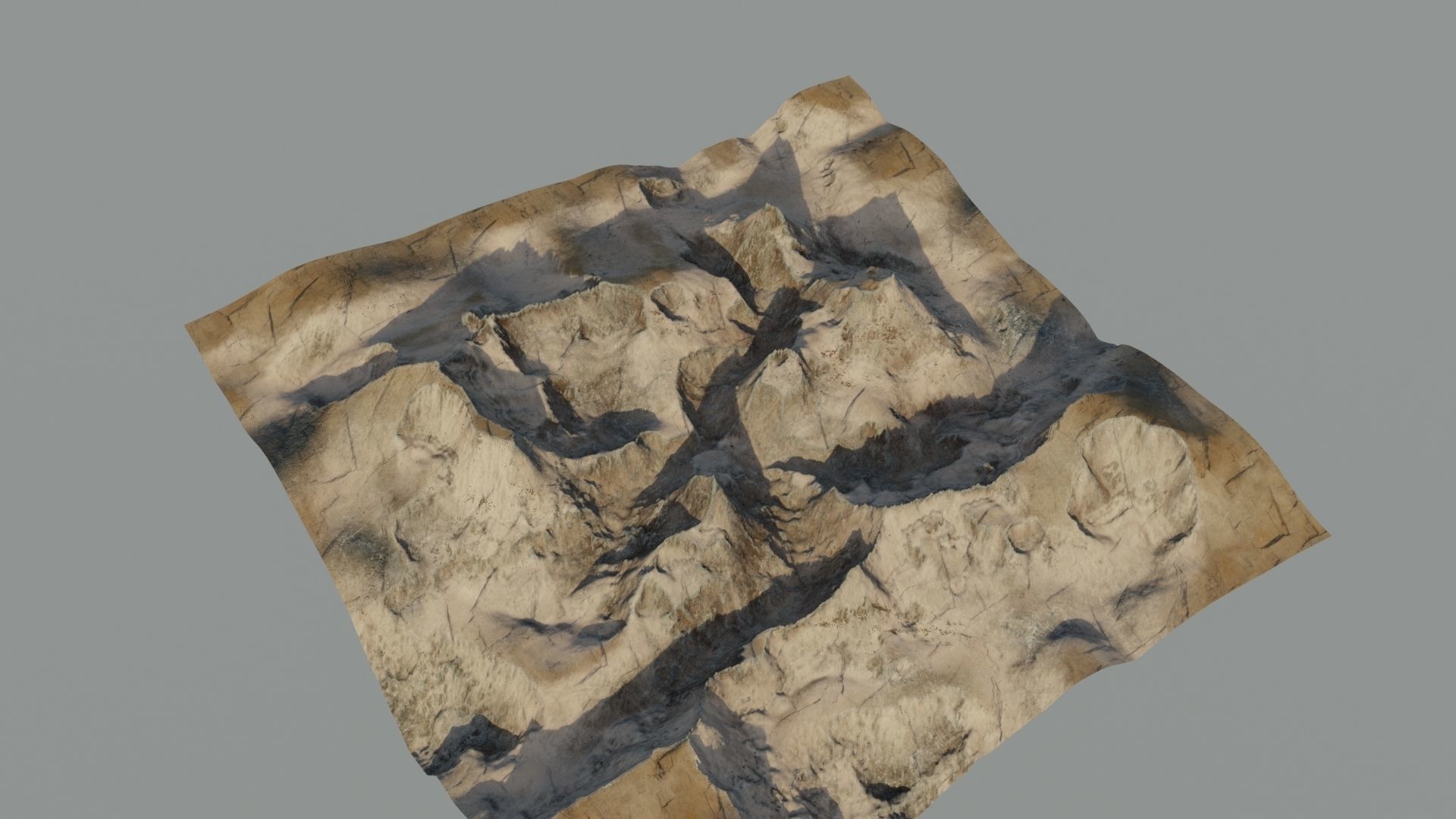 Landscape 3D model mountain Low-poly 3D model_15