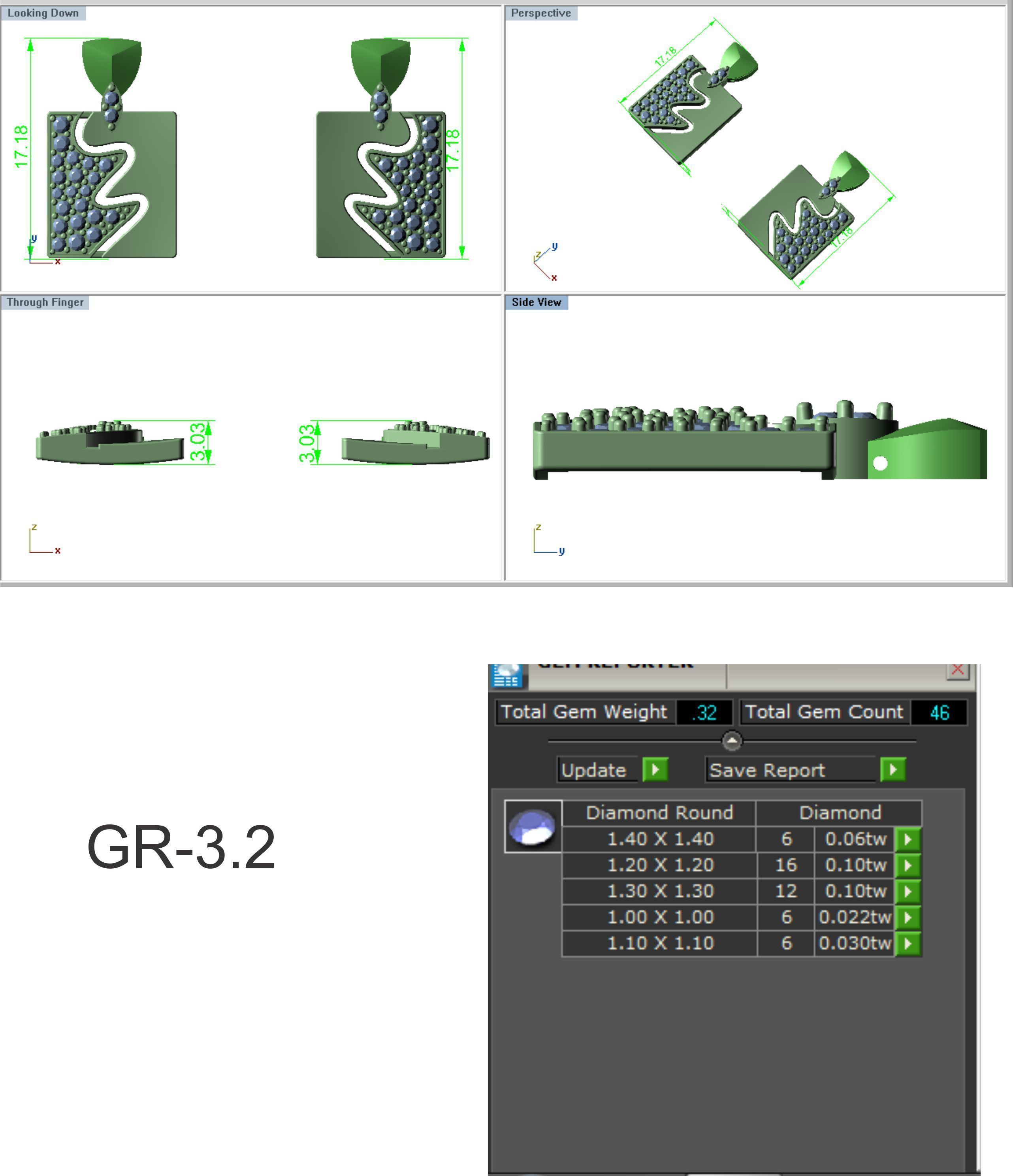 Solitaire Women Earring 3dm STl OBJ FBX Render Details 3D print model_6