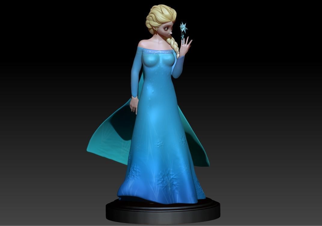 Elsa - Frozen Fan art 3D print model 3D print model_9