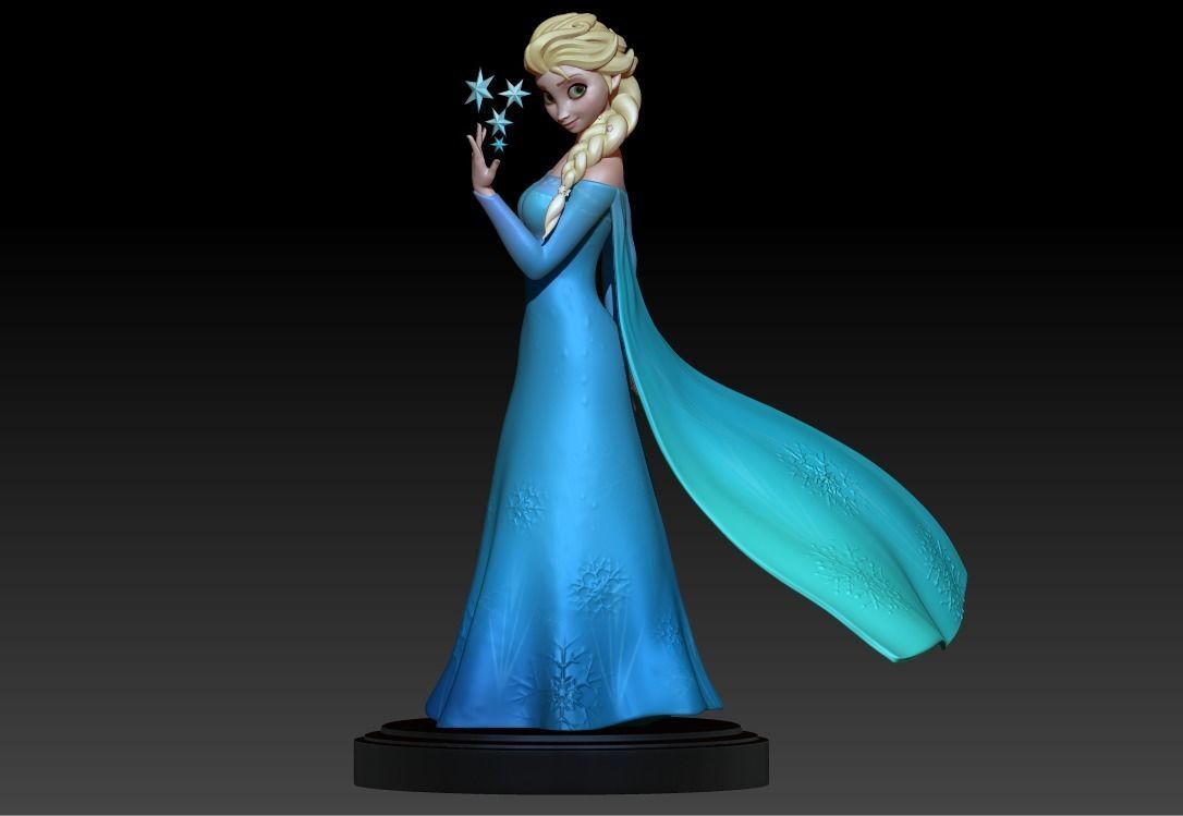 Elsa - Frozen Fan art 3D print model 3D print model_4