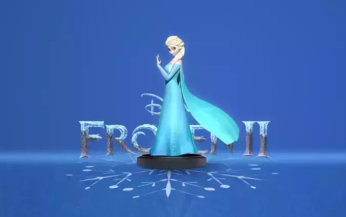 Elsa - Frozen Fan art 3D print model 3D print model