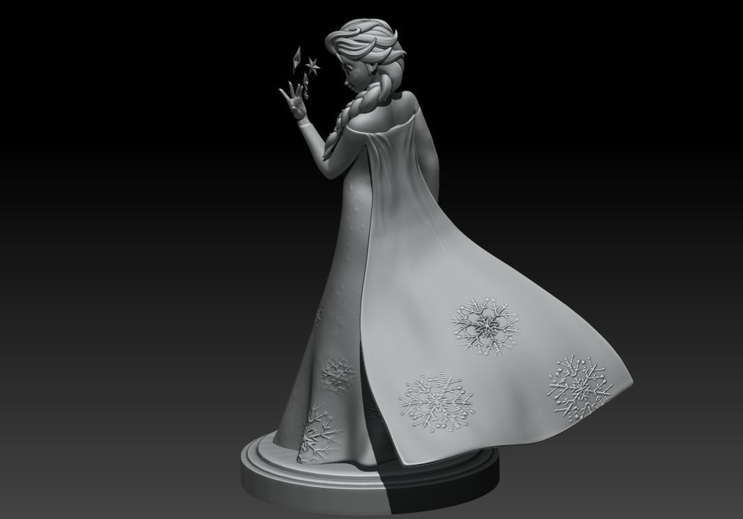 Elsa - Frozen Fan art 3D print model 3D print model_12