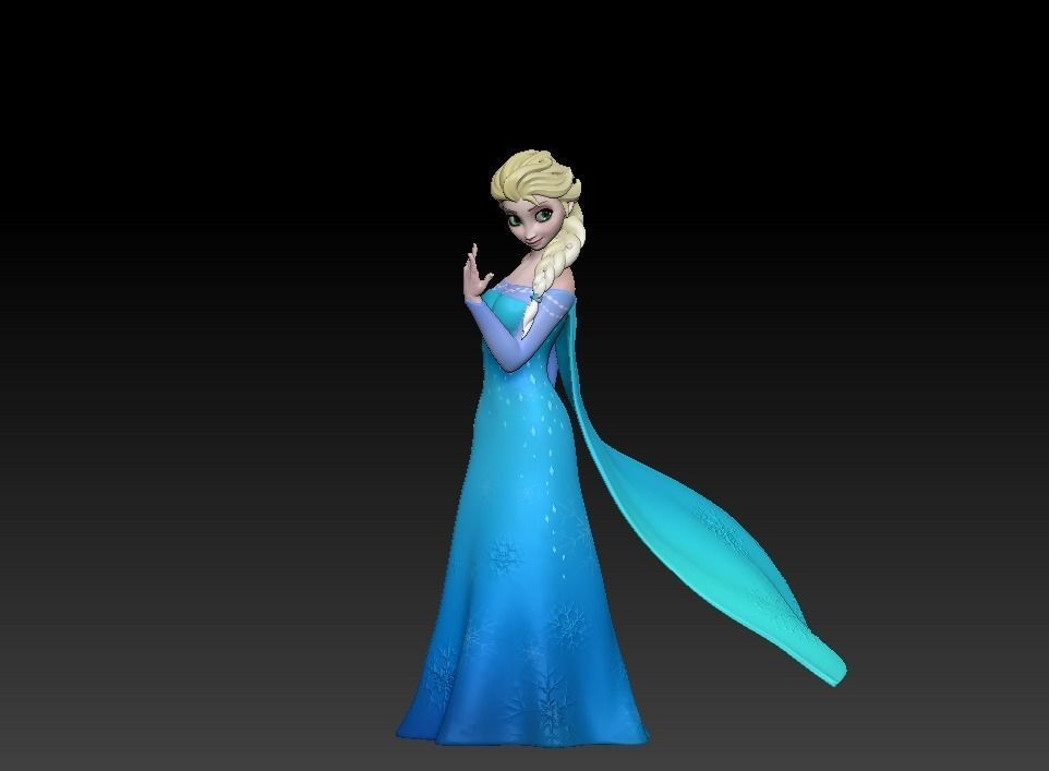 Elsa - Frozen Fan art 3D print model 3D print model_3
