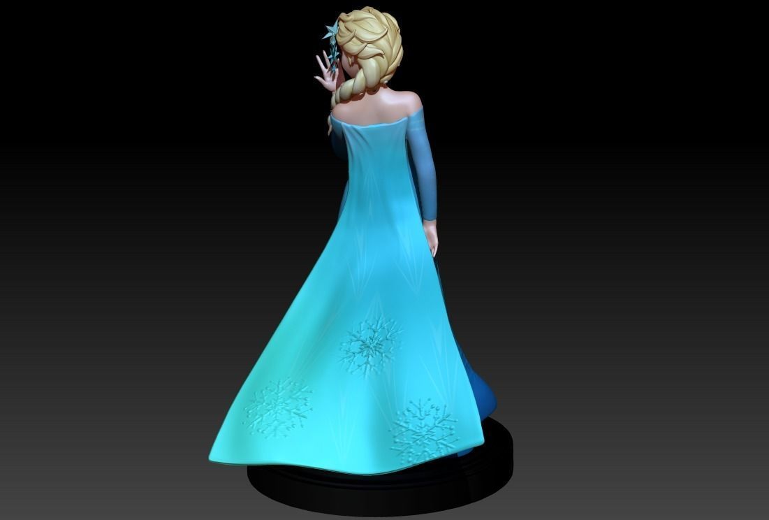 Elsa - Frozen Fan art 3D print model 3D print model_16