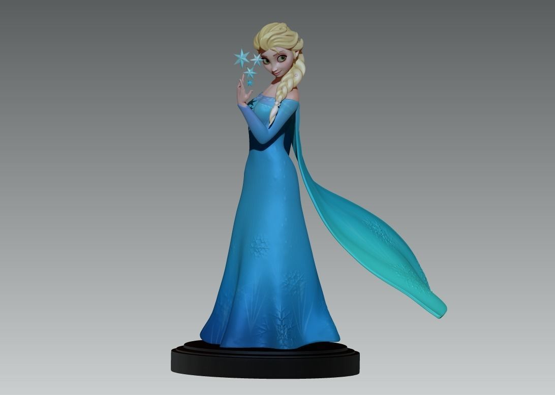 Elsa - Frozen Fan art 3D print model 3D print model_7