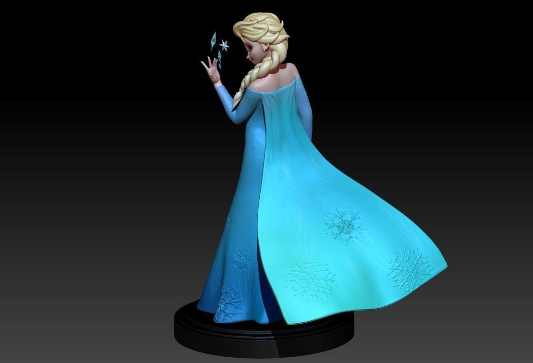 Elsa - Frozen Fan art 3D print model 3D print model_11