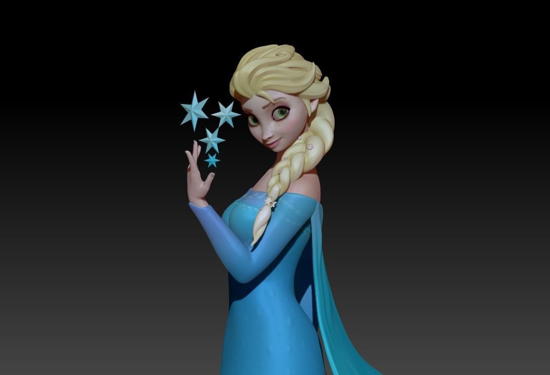 Elsa - Frozen Fan art 3D print model 3D print model_6