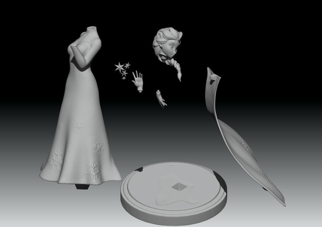 Elsa - Frozen Fan art 3D print model 3D print model_2