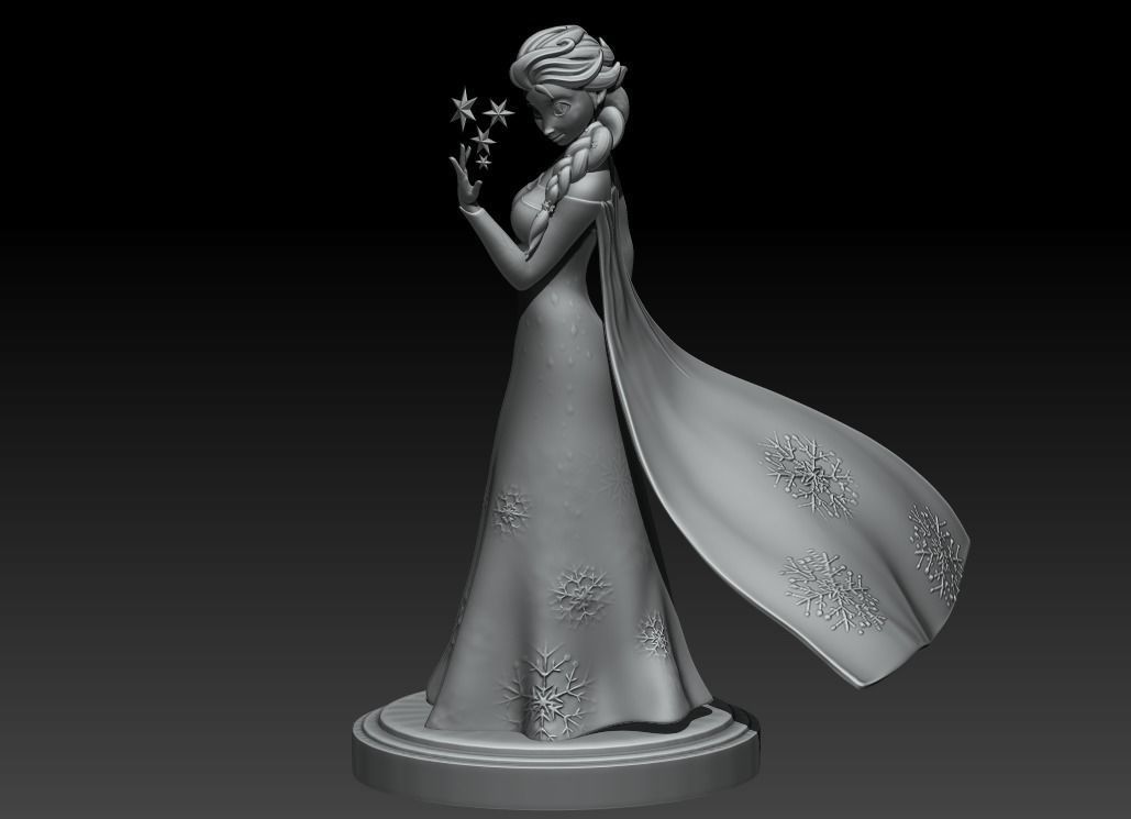 Elsa - Frozen Fan art 3D print model 3D print model_13