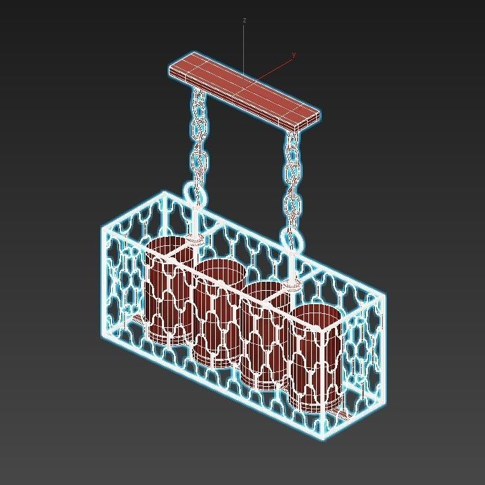 dunkan-2021-04-sp-5 four light chandelier with caged glass sh... 3D model_3