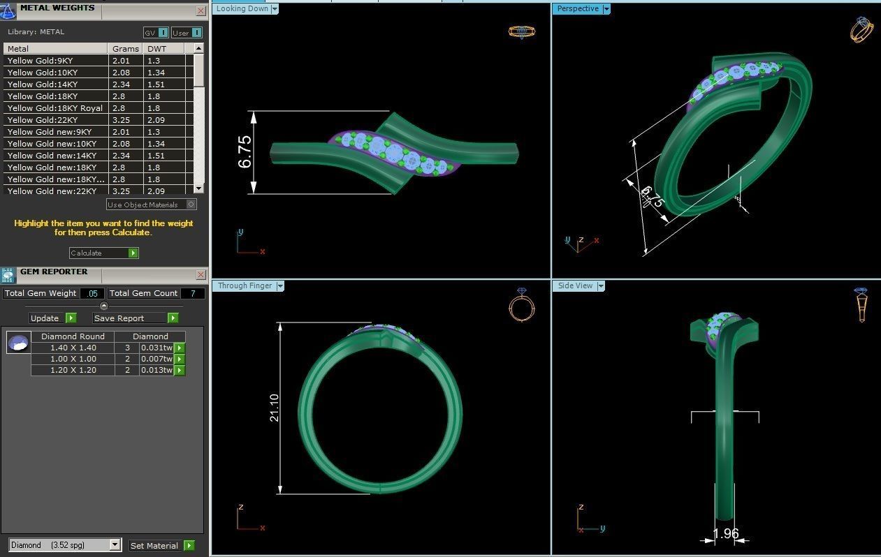 Engagement Wedding Ring 3dm STl OBJ FBX Render Details 3D print model_1